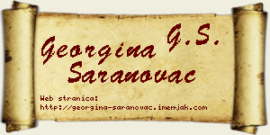 Georgina Saranovac vizit kartica